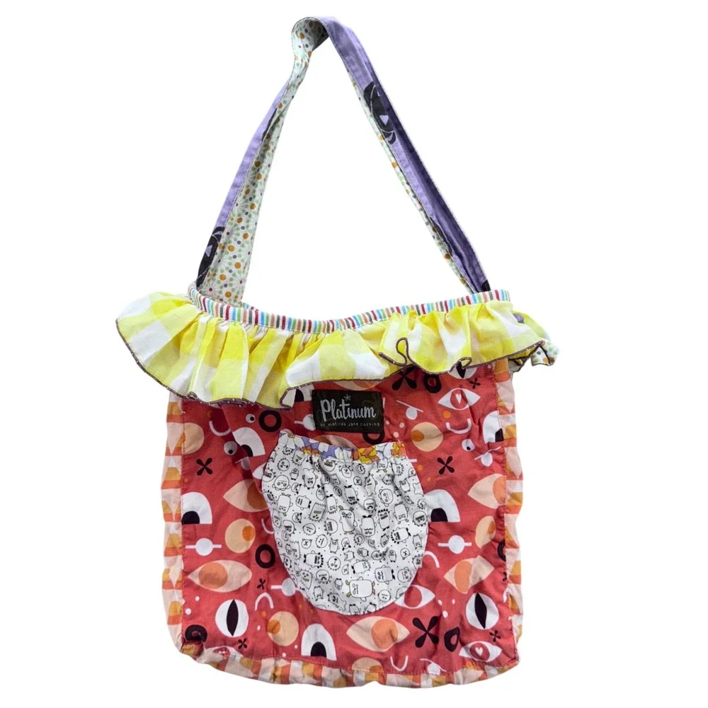 Matilda Jane Platinum Girls Trick or Treat Halloween Tote Bag Purse Cotton